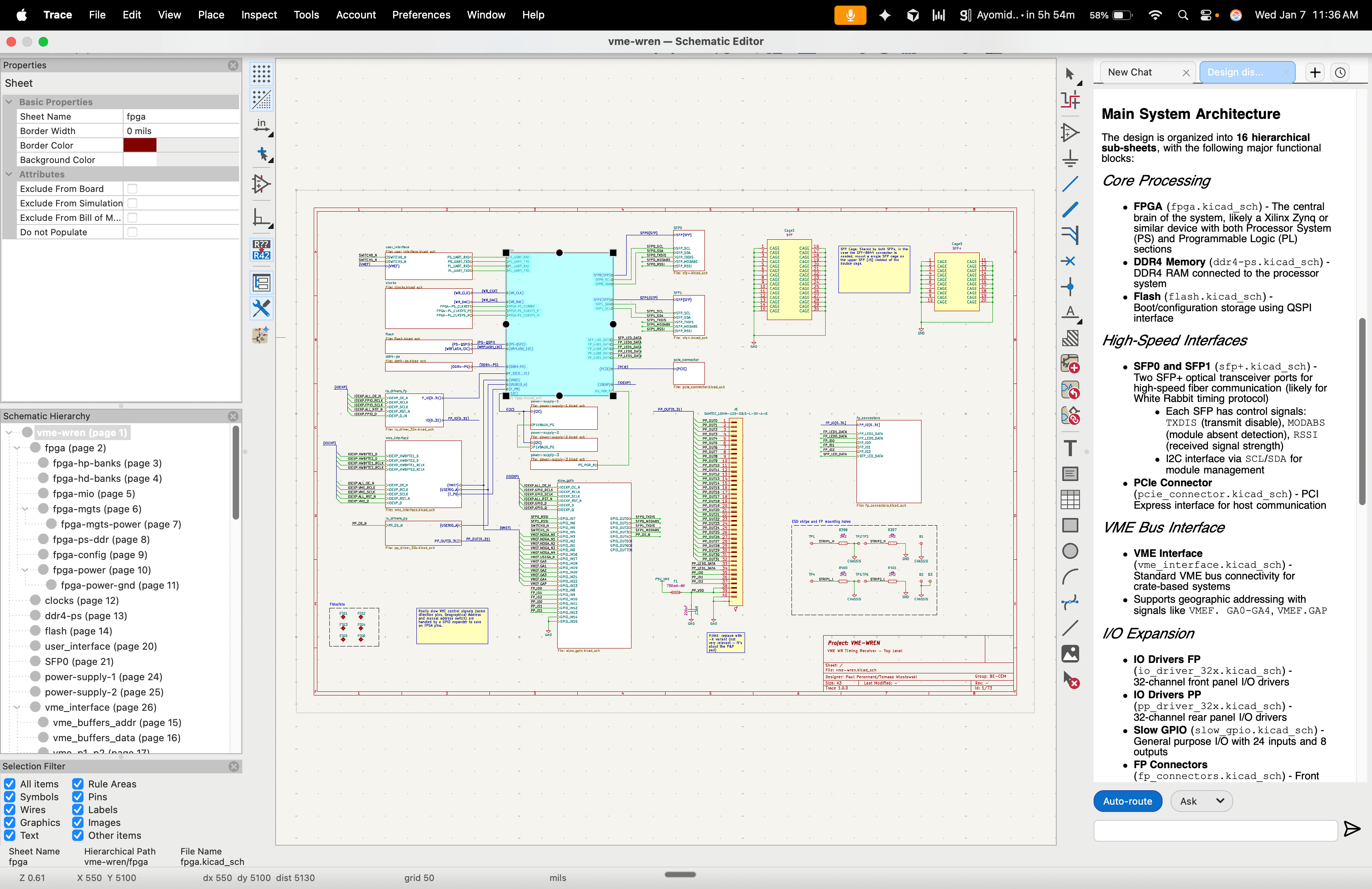Trace Schematic Interface